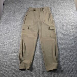 Express Womens Olive‎ Green High Waisted Cargo Tapered Utility Pants Size 4R
